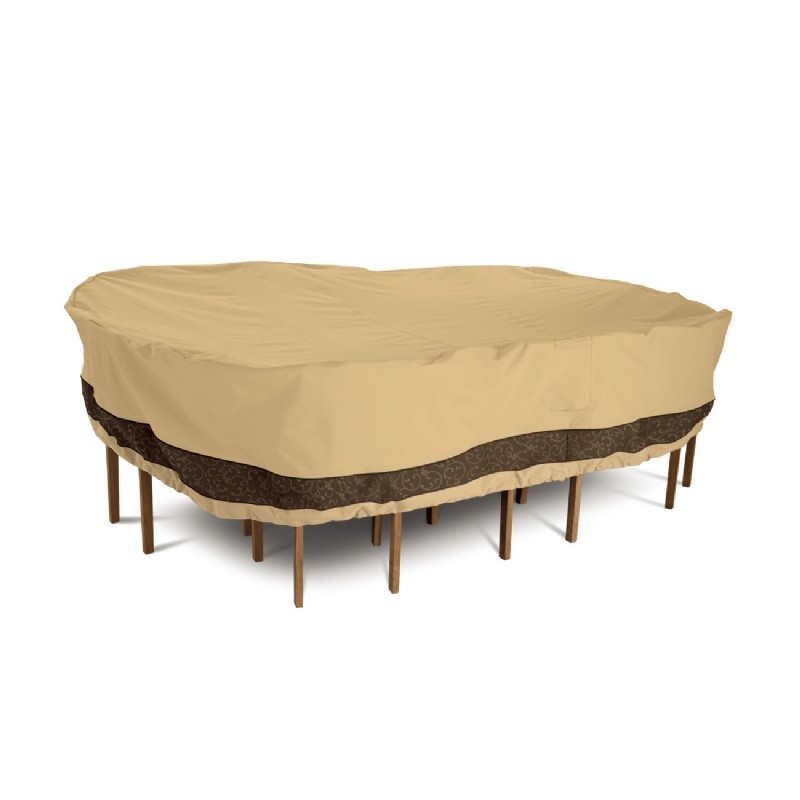 Veranda Elite Rectangle Patio Large Table and Chair Set Cover 108"L CAX