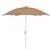 FiberBuilt 7.5ft Hexagon Beige Patio Umbrella with White Frame FB7HCRW