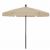 FiberBuilt 7.5ft Hexagon Beige Push Up Garden Umbrella with Champagne Bronze Frame FB7GPUCB