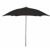 FiberBuilt 7.5ft Hexagon Black Patio Umbrella with Bright Aluminum Frame FB7HPUA