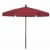 FiberBuilt 7.5ft Hexagon Red Garden Umbrella with Champagne Bronze Frame FB7GPUCB