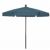 FiberBuilt 7.5ft Hexagon Teal Garden Umbrella with Champagne Bronze Frame FB7GPUCB