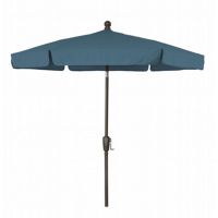 FiberBuilt 7.5ft Hexagon Teal Garden Tilt Umbrella with Champagne Bronze Frame FB7GCRCB-T
