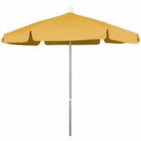 FiberBuilt 7.5ft Hexagon Yellow Garden Umbrella with Bright Aluminum Frame FB7GPUA