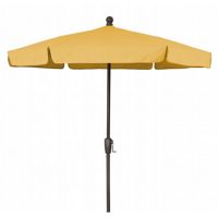 FiberBuilt 7.5ft Hexagon Yellow Garden Umbrella with Champagne Bronze Frame FB7GCRCB