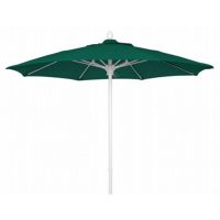 FiberBuilt 7.5ft Octagon Forest Green Market Umbrella with White Frame FB7MPUW