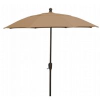FiberBuilt 9ft Octagon Beige Patio Umbrella with Champagne Bronze Frame FB9HCRCB