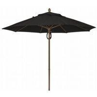 FiberBuilt 9ft Octagon Black Market Umbrella with Champagne Bronze Frame FB9MPPCB