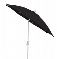 FiberBuilt 9ft Octagon Black Patio Tilt Umbrella with White Frame FB9HCRW-T