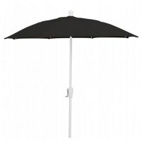 FiberBuilt 9ft Octagon Black Patio Umbrella with White Frame FB9HCRW