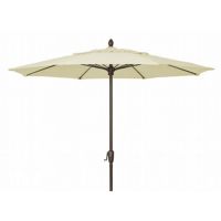 FiberBuilt 9ft Octagon Natural White Market Umbrella with Champagne Bronze Frame FB9MCRCB