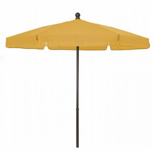 FiberBuilt 7.5ft Hexagon Yellow Garden Umbrella with Champagne Bronze Frame FB7GPUCB