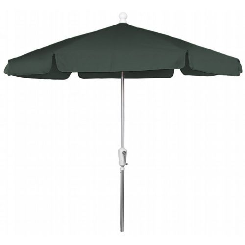 FiberBuilt 7.5ft Hexagon Forest Green Garden Umbrella with Bright Aluminum Frame FB7GCRA-FOREST-GREEN