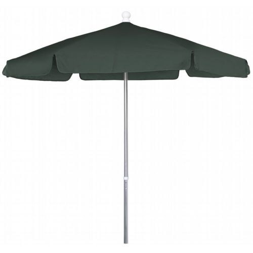 FiberBuilt 7.5ft Hexagon Forest Green Garden Umbrella with Bright Aluminum Frame FB7GPUA-FOREST-GREEN