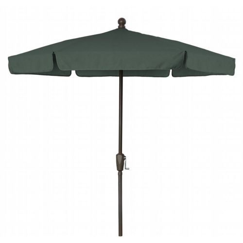 FiberBuilt 7.5ft Hexagon Forest Green Garden Umbrella with Champagne Bronze Frame FB7GCRCB-FOREST-GREEN