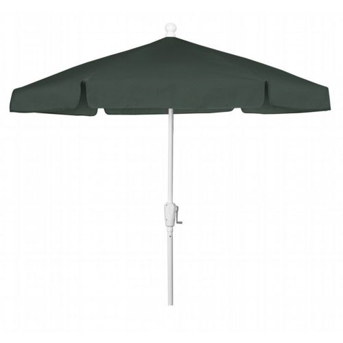 FiberBuilt 7.5ft Hexagon Forest Green Garden Umbrella with White Frame FB7GCRW-FOREST-GREEN