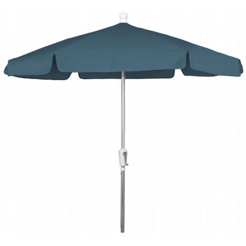 FiberBuilt 7.5ft Hexagon Teal Garden Umbrella with Bright Aluminum Frame FB7GCRA-TEAL