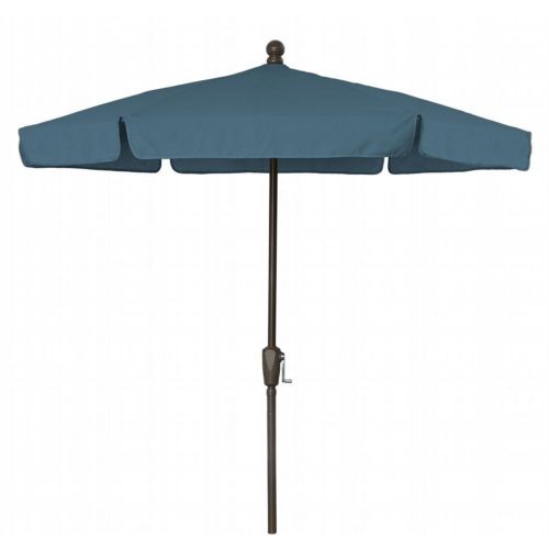 FiberBuilt 7.5ft Hexagon Teal Garden Umbrella with Champagne Bronze Frame FB7GCRCB-TEAL