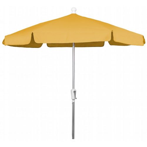 FiberBuilt 7.5ft Hexagon Yellow Garden Umbrella with Bright Aluminum Frame FB7GCRA-YELLOW