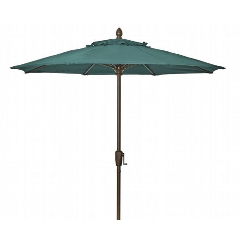 FiberBuilt 7.5ft Octagon Forest Green Market Umbrella with Champagne Bronze Frame FB7MCRCB-8603