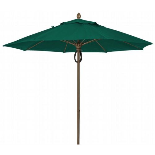 FiberBuilt 9ft Octagon Forest Green Market Umbrella with Champagne Bronze Frame FB9MPPCB-8603