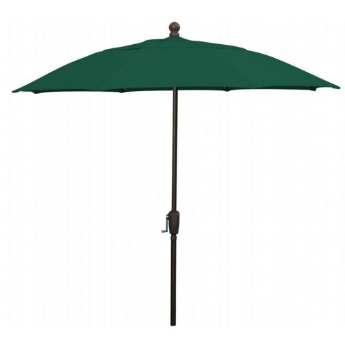 FiberBuilt 9ft Octagon Forest Green Patio Umbrella with Champagne Bronze Frame FB9HCRCB-FOREST-GREEN