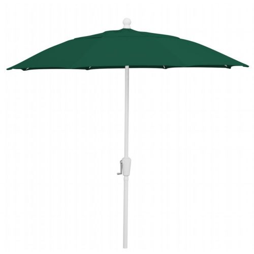 FiberBuilt 9ft Octagon Forest Green Patio Umbrella with White Frame FB9HCRW-FOREST-GREEN