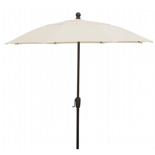 FiberBuilt 9ft Octagon Natural Patio Umbrella with Champagne Bronze Frame FB9HCRCB-NATURAL