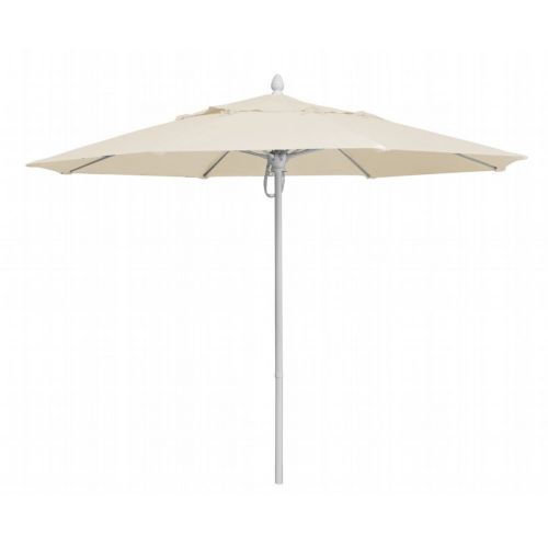 FiberBuilt 9ft Octagon Natural White Market Umbrella with White Frame FB9MPPW-8605