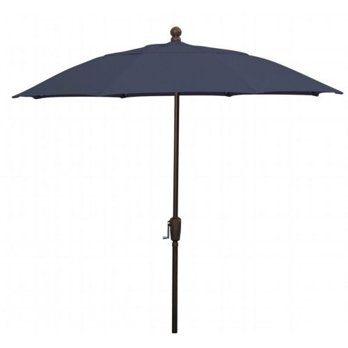 FiberBuilt 9ft Octagon Navy Blue Patio Umbrella with Champagne Bronze Frame FB9HCRCB-NAVY-BLUE