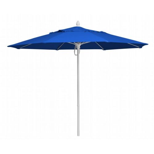 FiberBuilt 9ft Octagon Pacific Blue Market Umbrella with White Frame FB9MPPW-8602