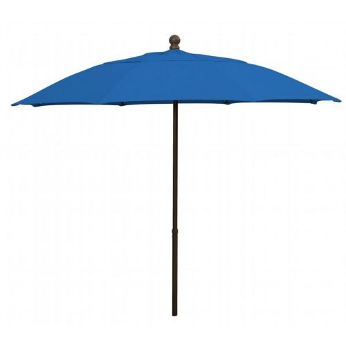 FiberBuilt 9ft Octagon Pacific Blue Patio Umbrella with Champagne Bronze Frame FB9HPUCB-PACIFIC-BLUE