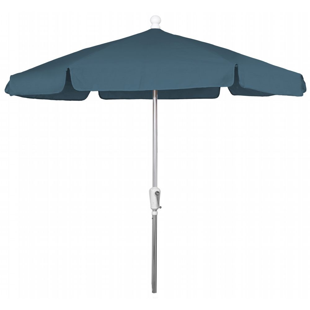 FiberBuilt 7.5ft Hexagon Teal Garden Umbrella with Bright Aluminum Frame FB7GCRATEAL CozyDays