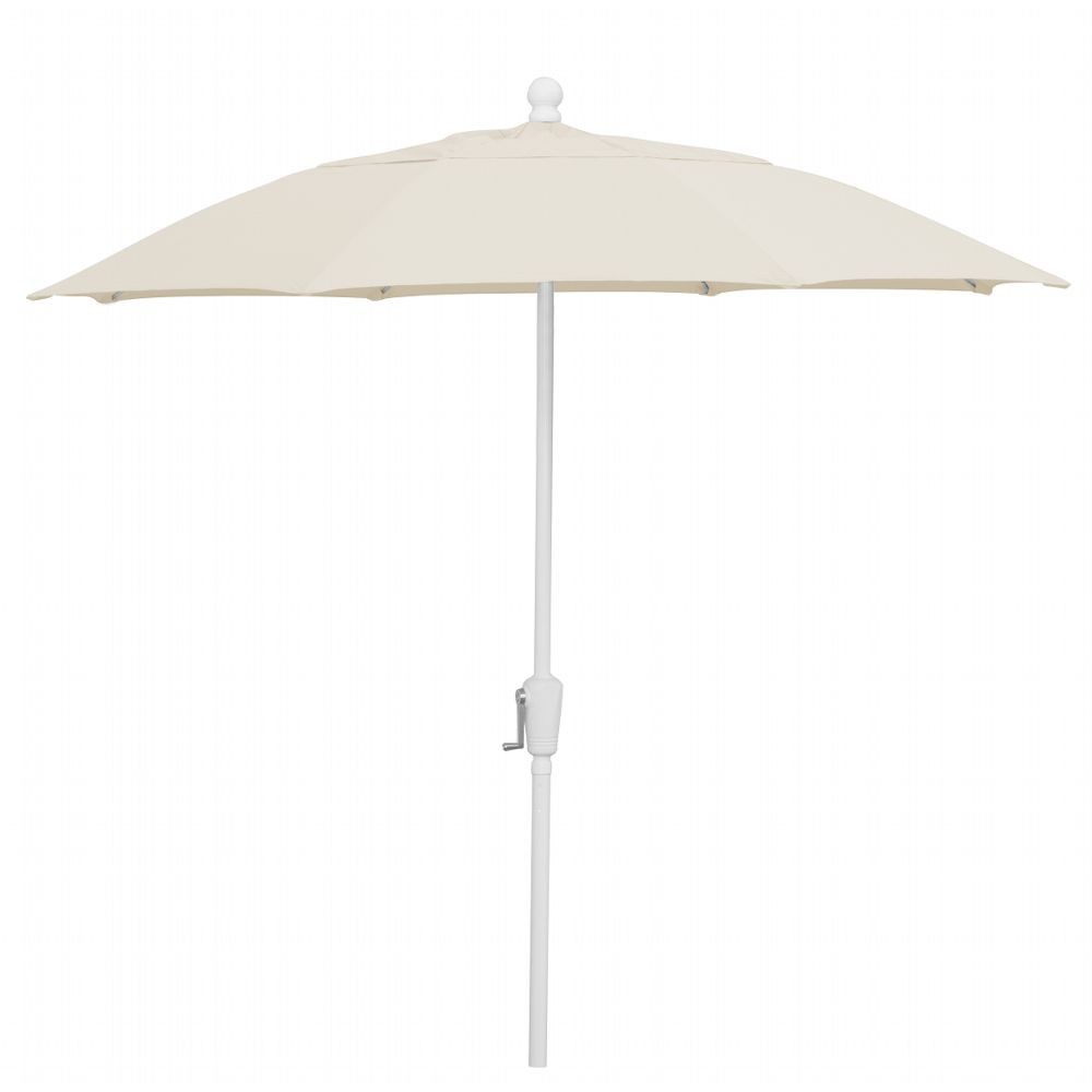 FiberBuilt 9ft Octagon Natural Patio Umbrella with White Frame FB9HCRW