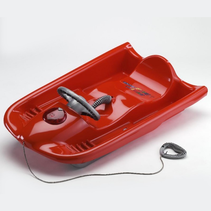 Snow Flyer Deluxe Plastic Snow Sled Red ES25001 CozyDays