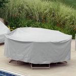 72" to 76" Table 6 HB Chairs Patio Set Cover - Gray PC1346