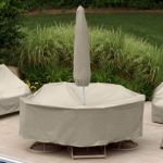 72" to 76" Table 6 HB Chairs Patio Set Cover w/Umbrella Hole PC1146