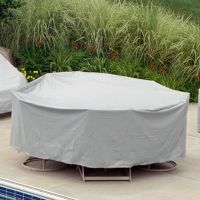 60" to 66" Tables 6 HB Chairs Patio Set Cover - Gray PC1344