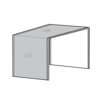 Patio Sectional Cover Center Module Armless - Gray PC1258