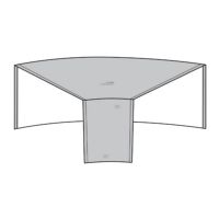 Patio Sectional Wedge Cover Rounded Back - Gray PC1250