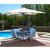 Adriatic 6.5' × 10' Rectangle Autotilt Market Umbrella - Champagne Linen Sunbrella NU5433CH #2
