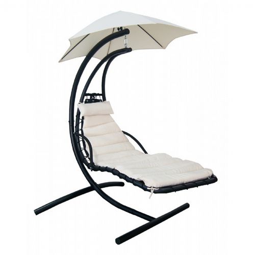 Hanging Lounge with Shade Canopy in Canvas Beige NU3215