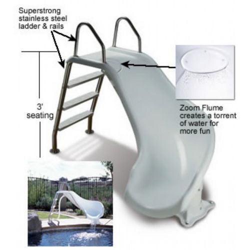 Zoomerang Pool Slide Right Curve 3 feet NE720