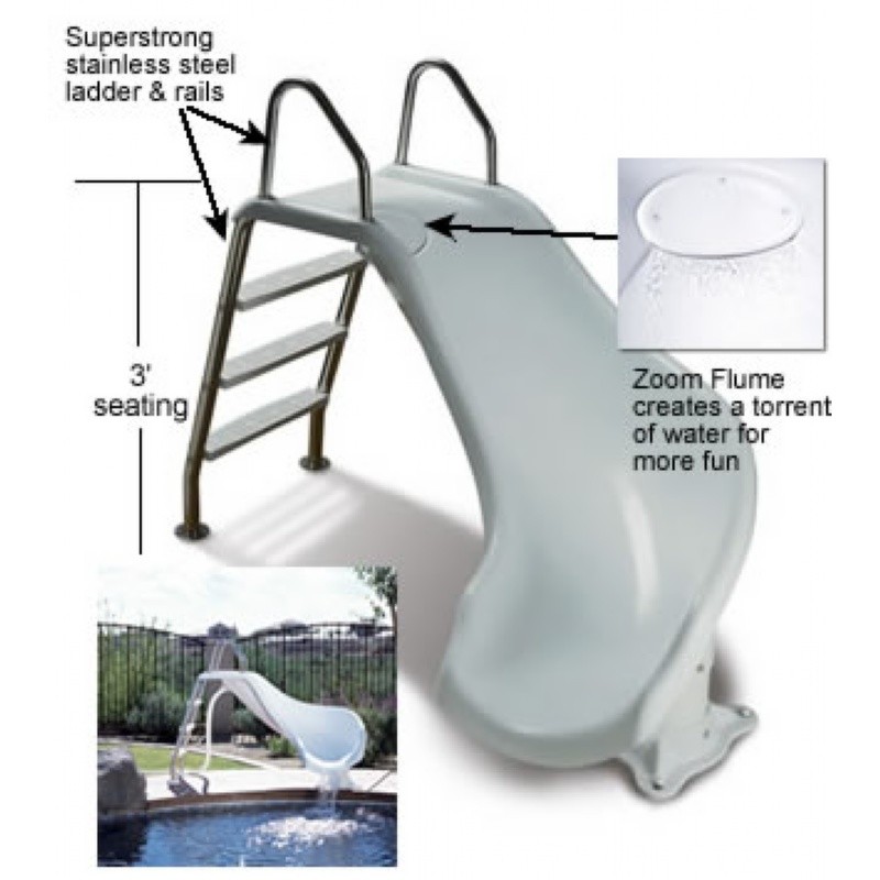 Zoomerang Pool Slide Right Curve 3 feet NE720 CozyDays