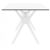 Ibiza Rectangle Outdoor Dining Table 71 inch White ISP865-WH #3