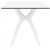 Ibiza Square Outdoor Dining Table 31 inch White ISP863-WH #2