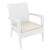 Miami Wickerlook Resin Patio Club Chair White with Cushion ISP850