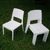 Miami Wickerlook Resin Patio Dining Set 5 Piece White with Side Chairs ISP992S-WH #6