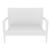 Miami Wickerlook Resin Patio Loveseat White with Cushion ISP845-WH #3
