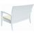 Miami Wickerlook Resin Patio Loveseat White with Cushion ISP845-WH #4